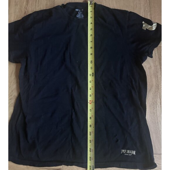 True Religion Men's Shirt Size Large Solid Causal Short Sleeve Pullover Black - Picture 6 of 7